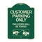 Signmission Customer Parking Violators Will Towed Heavy-Gauge Aluminum Sign, 24" x 18", G-1824-24209 A-DES-G-1824-24209 - alternate 1